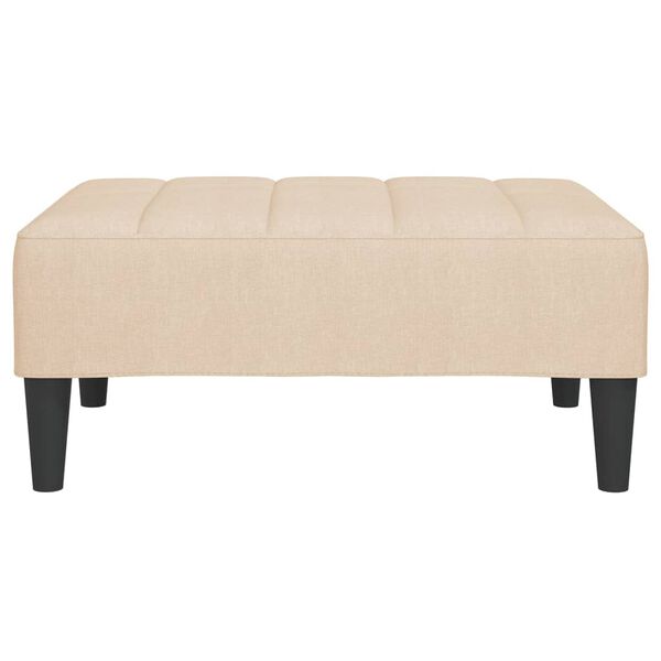 vidaXL Stolček za noge krem 78x56x32 cm blago