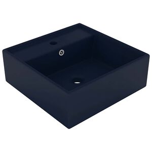 vidaXL Razko&scaron;en umivalnik kvadraten mat temno moder 41x41 cm keramika