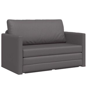 vidaXL Sofa postelja 110cm Siva Umetno usnje