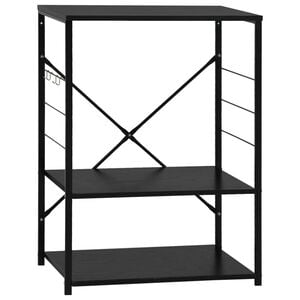 vidaXL Omarica za mikrovalovno pečico črna 60x39,6x79,5 cm inž. les