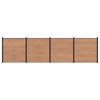vidaXL Komplet ograj 4 kos 699 x 186 cm WPC in aluminij Rjava
