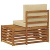 vidaXL Zunanji konec kavča Naravna 91 x 63 x 73 cm Masiven les akacije