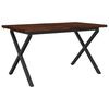 vidaXL Jedilna miza z naravno robom 140 x 80 x 75 cm Temno rjava