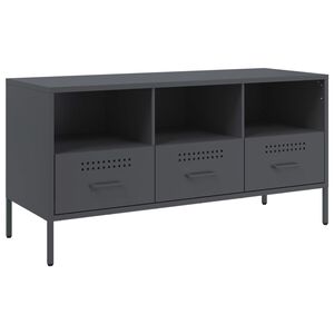 vidaXL TV omarica antracitna 100,5x39x50,5 cm jeklo
