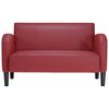 vidaXL Loveseat kavč vinsko rdeča 110 cm umetno usnje