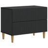 vidaXL Nočna omarica s predalom Črna 62 x 34,5 x 48 cm Inženirski les