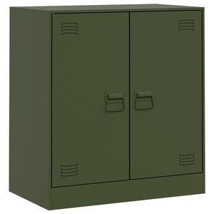 vidaXL Komoda olivno zelena 67x39x73 cm jeklo