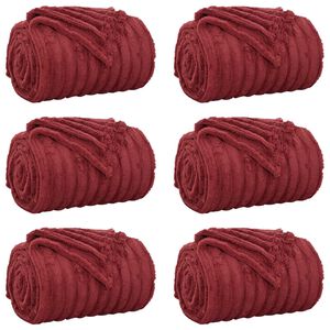 vidaXL Obloge 6 kos Bordeaux rdeča 150 x 130 cm 2.85 kg Flis