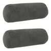 vidaXL Prevleka za blazino 2 pcs HEERLEN Temno siva &Oslash; 15 x 40 cm Žamet