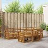 vidaXL Sedežne garniture 7 pcs Naravna Masiven les akacije