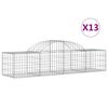 vidaXL Obokane gabion ko&scaron;are 13 kosov 200x50x40/60 cm pocinkano železo