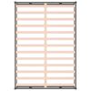 vidaXL Posteljni okvir siv 135x190 cm trden les