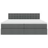 vidaXL Postelja s shranjevanjem Temno siva 180 x 200 cm Umjetno usnje