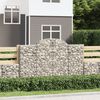 vidaXL Obokane gabion košare 8 kosov 200x50x120/140cm pocinkano železo