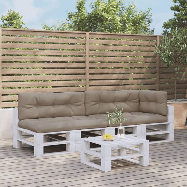 vidaXL Blazine za kavč iz palet 5 kosov taupe