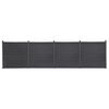 vidaXL Komplet ograjnih panelov siv 699x186 WPC