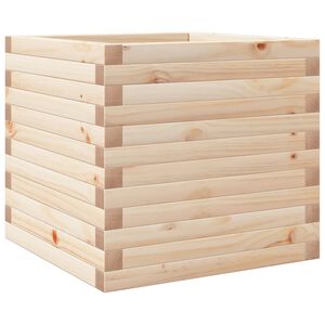 vidaXL Vrtno cvetlično korito 50x50x45,5 cm trdna borovina