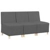 vidaXL Modularna sofa enota brez naslonov 3 kos Temno siva blago
