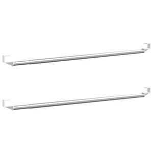 vidaXL Karnise 2 kosa bele in srebrne 40-60 cm aluminij