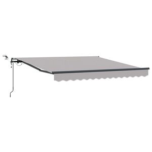 vidaXL Vlečna tenda Svetlo siva 300 x 250 cm Poliester