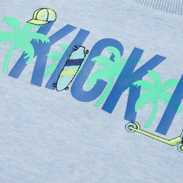 Otroški pulover nežno modra melange 116