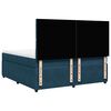 vidaXL Box spring postelja z vzmetnico temno modra 200x200 cm žamet