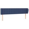vidaXL Vzglavje z u&scaron;esi modro 203x23x78/88 cm blago