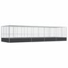 vidaXL Voliera s podalj&scaron;kom srebrna 932x307x212 cm jeklo
