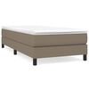 vidaXL Posteljni okvir z vzmetmi Taupe 90x190 cm Tkanina