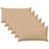 vidaXL Prevleka za blazino 6 pcs HOUTEN Krem 40 x 80 cm Lažni lanu