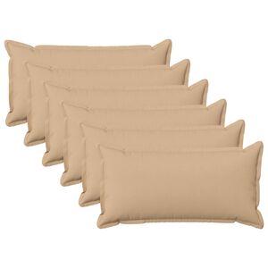vidaXL Prevleka za blazino 6 pcs HOUTEN Krem 40 x 80 cm Lažni lanu