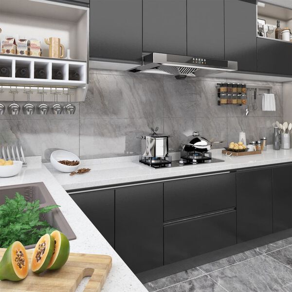 vidaXL Samolepilna folija za pohi&scaron;tvo črna 500x90 cm PVC