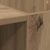 vidaXL Omara za plo&scaron;če Umetni hrast 121 x 38 x 48 cm Konstruiran les