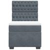 vidaXL Box spring postelja z vzmetnico temno siva 90x200 cm žamet