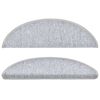 vidaXL Stopni&scaron;čne preproge 10 kosov 56x17x3 cm svetlo sive polkrožne