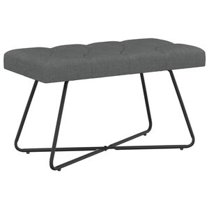 vidaXL Klop s gumbnim oblazinjenjem Temno siva 80 x 40 x 46 cm Blago