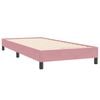 vidaXL Box Spring postelja z vzmetnico Pink 100x220 cm Velvet