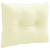 vidaXL Hrbtna blazina PUTTEN 100% poliester Krem 50 x 40 x 10 cm