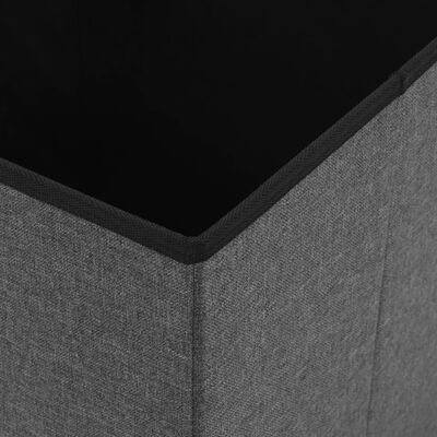 vidaXL Zložljiv stolček s prostorom za shranjevanje 2 kosa temno siv