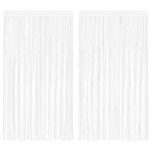 vidaXL Zavese iz nitk 2 kosa 140x250 cm bele barve