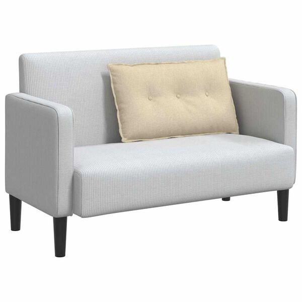 vidaXL Poglavni vzglavnik krema 80 x 19 x 50 cm blago