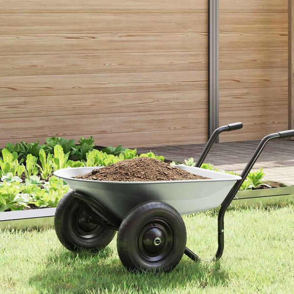 vidaXL Zamenjava za pladenj vozička srebrna 90 x 63 x 28 cm Jeklo