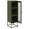 vidaXL Highboard Olive Green 36x39x123 cm Hladno valjano jeklo