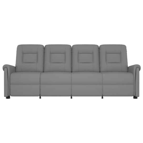 vidaXL Masažni štirised sivo umetno usnje