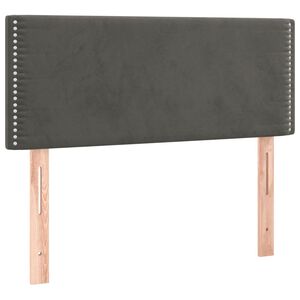 vidaXL Posteljno vzglavje temno sivo 90x5x78/88 cm žamet