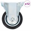 vidaXL Fiksna kolesa 12 kosov 75 mm