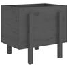 vidaXL Vrtna visoka greda siva 62x50x57 cm trdna borovina