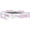 vidaXL Posteljni okvir siva sonoma 120x190 cm inženirski les