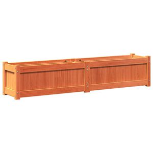 vidaXL Vrtno cvetlično korito vo&scaron;čeno rjavo 150x31x31cm trdna borovina