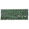 vidaXL Balkonsko platno s temno zelenim listjem 200x75 cm